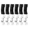 Ieron 6 Pairs Shoelaces Buckle Quick Release Shoelaces Closure No-Tie Switch Fixed Buckle No-Tie Elastic Elastic Black And White Widened Rope view 1