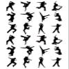 Dancing Hip Hop Silhouettes, Edible Cupcake Toppers - Stand-up Wafer Cake Decorations (Pack of 24) PRECUT view 1