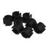Amosfun 4pcs Black Plastic Broom Holder Double Pipe Clamp with Deformation-resistant and Spacesaving Solution for Dustpan and Pipes, Clip Fastener Accessories for Shelf Pole Connector view 1