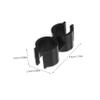 Amosfun 4pcs Black Plastic Broom Holder Double Pipe Clamp with Deformation-resistant and Spacesaving Solution for Dustpan and Pipes, Clip Fastener Accessories for Shelf Pole Connector view 2