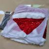 Tingyilan Red,L,Sexy Red Christmas Women Sexy Sequin Lingerie Velvet Babydoll Nightwear Naughty Slips Chemise Teddy Negligees Santa Outfit Sleepwear with Hat view 3