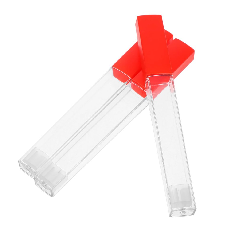 Healeved 3pcs Plastic Tubes for Thermometer Protection Thermometer Container Needle Storage Barrel for Home Clinic Use