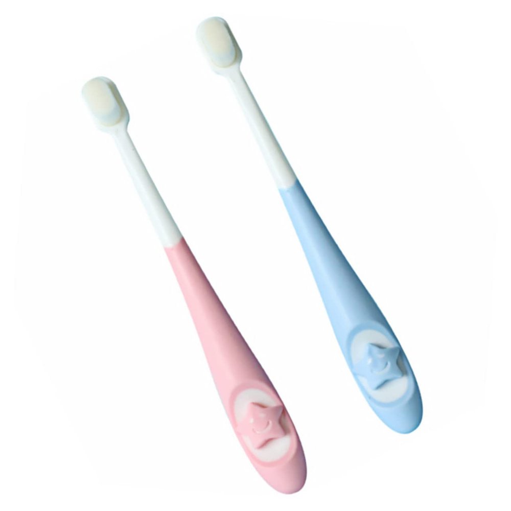 ORFOFE 2pcs Healthy Boys and Girls Toothbrush Non-Shedding Brush Head for Boy Girl Oral Care Toothbrush