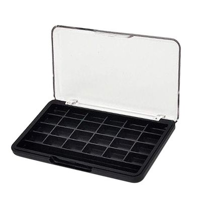 24 Grid Empty Makeup Eyeshadow Palette Blush Lip Gloss Powder DIY Case Black
