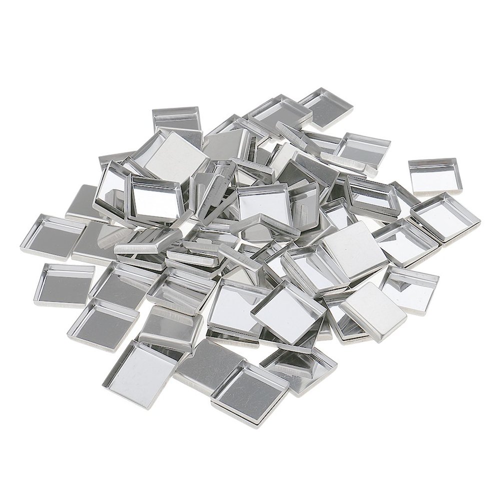 100 Pieces Empty Eyeshadow Blush Makeup Pans for Magnetic Palette Box Square