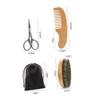 Baluue Beard Care Kit Barber Accessories Shaving Kit for Men Beard Brush Comb Scissors view 2