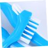 HOMOCONO 3pcs Double Sided Denture Toothbrush Set with Anti-Slip Handle, Firm Bristle False Teeth Cleaner for Home Use, Portable Denture Cleaning Brush for Adults view 3