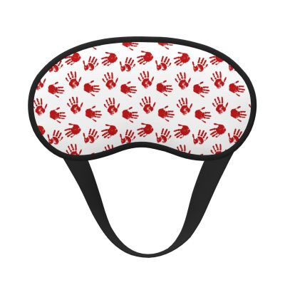 Mosytuky Bloody Hand Print Sleep Mask for Back and Side Sleeper for Sleeping,Zero Eye Pressure Night Blindfold Ultralight Travel Nap Eye Cover