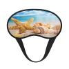 Mosytuky Beach Starfish Shell Print Sleep Mask for Back and Side Sleeper for Sleeping,Zero Eye Pressure Night Blindfold Ultralight Travel Nap Eye Cover view 1