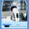 Electric Scrubber 370RPM, USB Rechargeable Bathroom Shower Scrubber With 90 Minutes Working Time, 3 Replaceable Brush Heads, Adjustable Speeds For One Cleaning Eff view 4