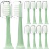 10 Pack Compatible with Suri Electric Toothbrush Replacement Brush Heads,for Suri Sonic Electric Toothbrush,with Dust Cover (Winter Fern, Medium) view 1