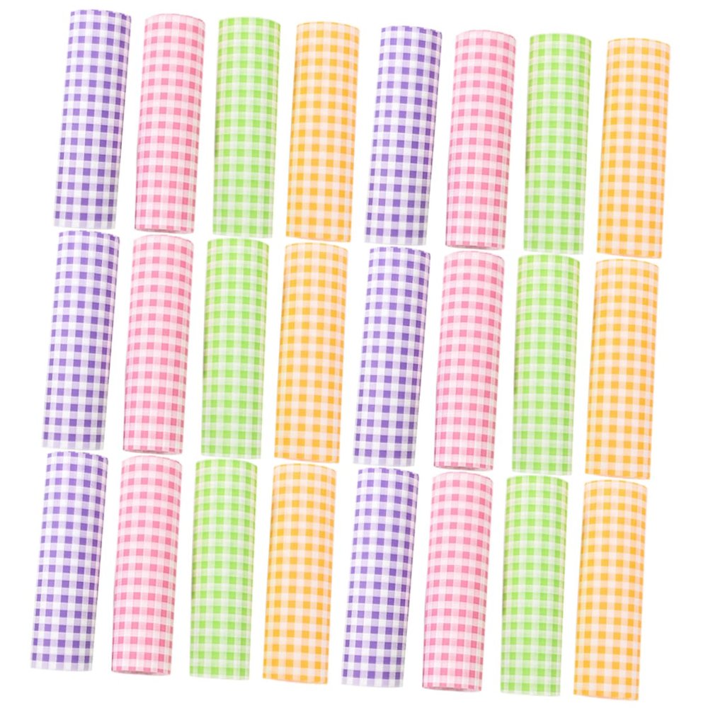 OKUMEYR Checkered Greaseproof Wrapping Paper 7 Inch Baking Parchment Sheets for Food Wrapping Sandwiches Hamburgers 400 Pieces Oil Resistant Colorful Food Wraps for Restaurants and Takeaway