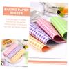 OKUMEYR Checkered Greaseproof Wrapping Paper 7 Inch Baking Parchment Sheets for Food Wrapping Sandwiches Hamburgers 400 Pieces Oil Resistant Colorful Food Wraps for Restaurants and Takeaway view 4