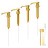 GANYKQ Gold Coffee Syrups Set 4 Pumps 2 Spoons 1 Brush Fit Most 750ml Bottles Reusable Dispenser for Home Drink