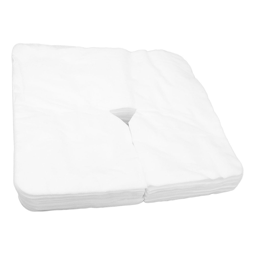 100Pcs Disposable Face Cradle Covers, 13.78x16.54inch Non Woven Soft Massage Face Covers Headrest Covers for Massage Tables & Massage Chairs, Massage Face Pillow Cover