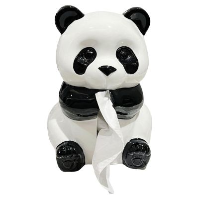 Tissue Box Cover | Panda Shape Napkin Box | Paper Storage Box, Cute Cartoon Tissue Paper Holder Box for Desk Home Decor Bathroom