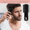 Double Sided Beard Brush for Men - Double Sided Beard Brush, Pocket Beard Brush With Handle | Hair Brush With Handle For Men And Hairdressers, Natural Mustache Brush, D Comb view 2