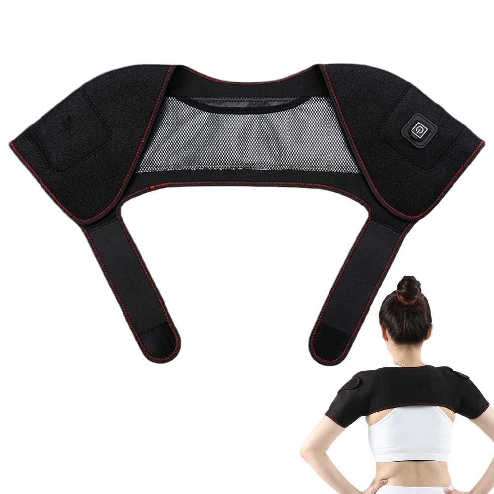 Neck Shoulder Heating, Adjustable Heating Pad, Upper Back Wrap, Shoulder Heating Pad, Electric Back Wrap, Carbon Fiber Heating, Auto Shut Off Pad, 3 Temperature Adjustment, Neck And Shoulder Relief, H