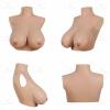Silicone Breast Forms B-G Cup Fake Boobs Crossdresser Breastplate Mastectomy for Transgender Drag Queen Cosplay,Color3,Silicon B cup view 2