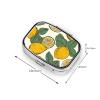 Pill Box Lemon Fruit Pattern Square Pill Case for Purse & Pocket 2 Compartment Medicine Pill Organizer Portable Travel Pillbox Medicine Vitamin Cod Liver Oil Storage Box view 2
