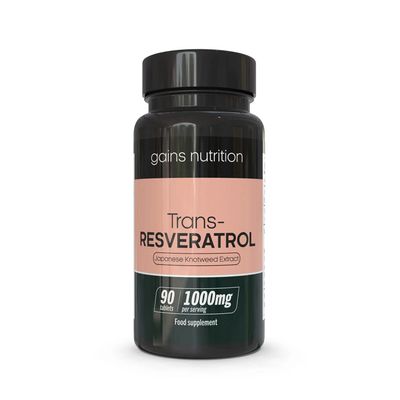 GN Resveratrol | 90 High Strength Supplements - 1000mg Trans-Resveratrol per Serving | 1000mg Tablets | Non-GMO, Gluten & Allergen Free | Made in The UK