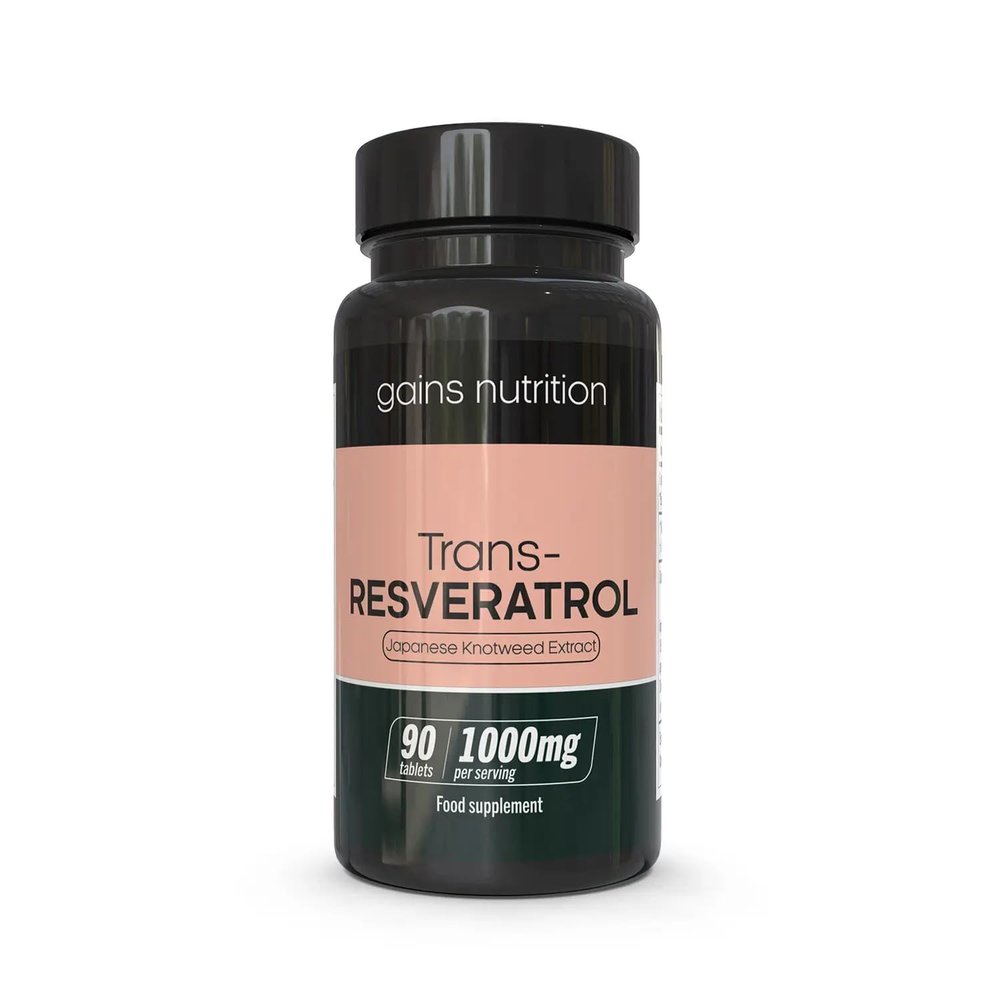 GN Resveratrol | 90 High Strength Supplements - 1000mg Trans-Resveratrol per Serving | 1000mg Tablets | Non-GMO, Gluten & Allergen Free | Made in The UK
