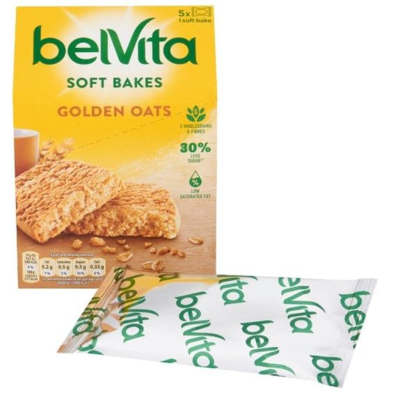 Breakfast Soft Bakes Golden Oats Pack x5 250g "Taste the sweetness in every bite" Delicious Tasty And Twisty Treat (Pack Of 4)