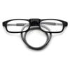 ABETOS Reading Glasses Magnetic Bridge Foldable Eyeglasses with Adjustable Temples Men Women Small Easy Carry Flexible Headband Readers, Black Grey+3.0 view 1