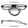 ABETOS Reading Glasses Magnetic Bridge Foldable Eyeglasses with Adjustable Temples Men Women Small Easy Carry Flexible Headband Readers, Black Grey+3.0 view 2