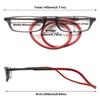 ABETOS Reading Glasses Magnetic Bridge Foldable Eyeglasses with Adjustable Temples Men Women Small Easy Carry Flexible Headband Readers, Grey Red+1.0 view 2
