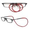 ABETOS Reading Glasses Magnetic Bridge Foldable Eyeglasses with Adjustable Temples Men Women Small Easy Carry Flexible Headband Readers, Grey Red+1.0 view 3