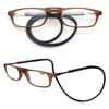 ABETOS Reading Glasses Magnetic Bridge Foldable Eyeglasses with Adjustable Temples Men Women Small Easy Carry Flexible Headband Readers, Brown Black+1.75 view 3