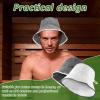 4Pcs Sauna Hat Felt Fabric Sauna Cap for Women and Men Steam Bath Hat Felt Heat Dry Headrest Vaporarium Hat Steam Hat Bath Accessories for Sauna on The Street Steam Room (4pcs) view 4