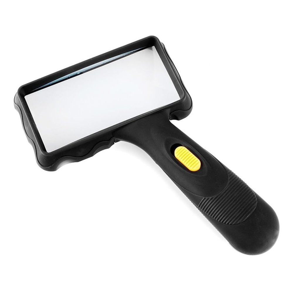 ZLSNOBLE 10X Rectangular Magnifier Handheld Drop-proof Magnifier With LED Light For Reading Aid, Inspection, Exploration, Hobbies