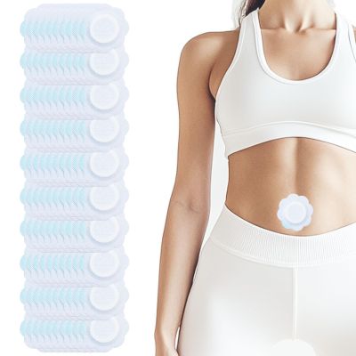 100pcs Castor Oil Pack Wrap for Belly Button, Self-Adhesive Disposable Castor Oil Patches, Hydroentangled Fabric Highly Absorbent, No Wash, Easy to Use