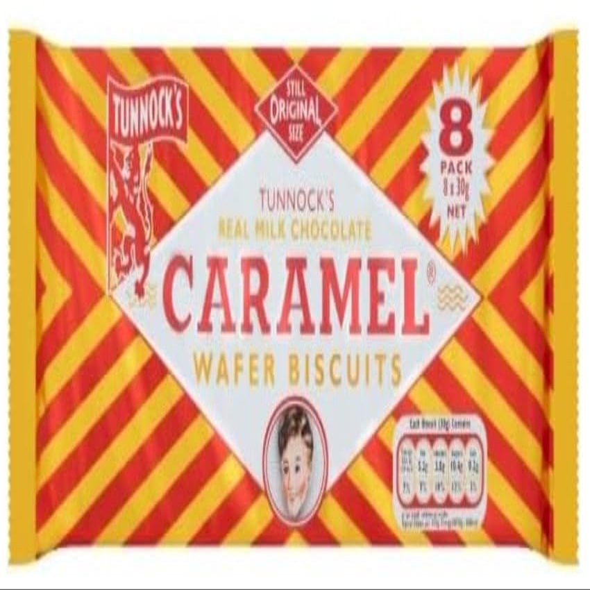 Milk Chocolate Biscuit Caramel Wafers x8 Tasty And Twisty "A symphony of flavors" Gift Hamper For Birthday,Christmas,Easter,New Year (Pack Of 4)