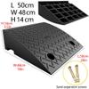 YCBTPS 6in Rise Threshold Ramp, Heavy Rubber Driveway Ramp, Wheelchair Kerb Ramp With Bolts, Portable Curbside Bridge For Doorways,Driveways,Bathroom(50 * 48 * 14cm) view 2