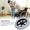 10 Manual Wheelchair Front Wheels, Polyurethane Solid, 12mm Axle Bearings, Non-Inflatable, 10x2 for Disability Mobility view 3