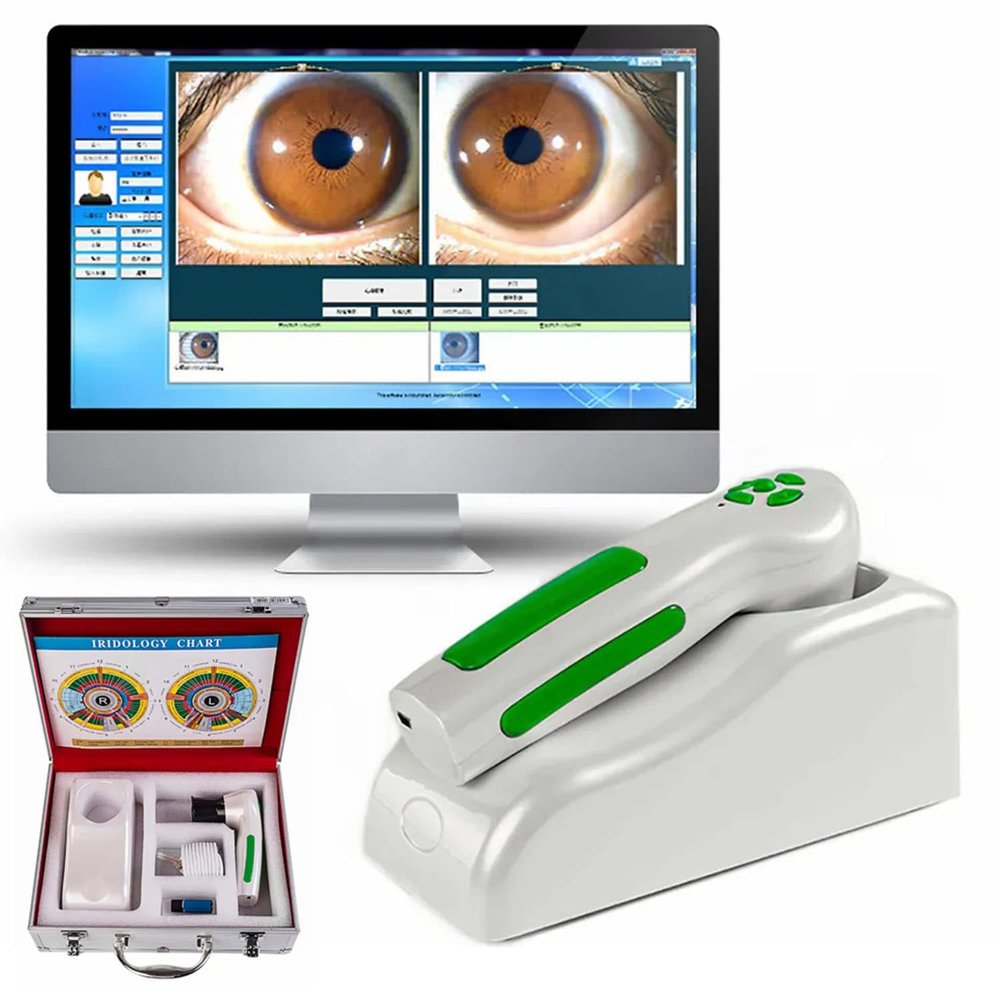 Auto Focus Eye Iriscope Analyzer, 12 MP High Resolution 4032 * 3024 Iris Analysis Camera, Iris Machine HD 30x Iris Lens and Driver-Free Analysis Software for Beauty Salons, Health Clubs