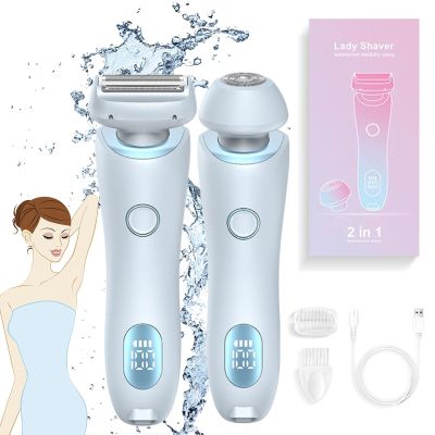 2025 New Bleumy Razor, Wet & Dry Bleumy Painless Electric Razor, 2 in 1 Electric Shaver Razors for Women, Ipx7 Waterproof Multifunctional Shaver for Women, Use for Armpit Legs Face Hairs (Blue)