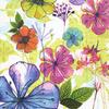 IHR Ideal Home Range Party Napkins Disposable 3-Ply Paper Lunch Napkin Pack, 6.5" x 6.5", Periwinkle Pastiche, 20-Count view 1