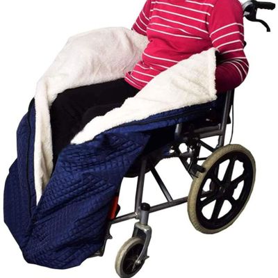 HUIBBGO Wheelchair Cover for Adults Fleece Lining Wheelchair Warmer Cover Lightweight Wheelchair Blanket with Zipper and Villus Wheel Chair Blanket Winter