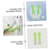 HAPINARY Thickened Fleece-lined Dish Washing Gloves for Kitchen Cleaning Winter Household Washing Gloves with Cuff Green Non-slip for Dishwashing and Home Cleaning view 3
