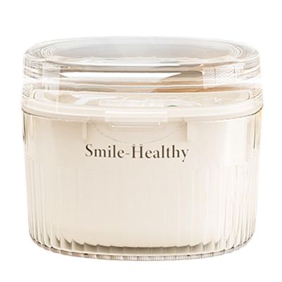 Denture Soaking Box - Transparent Braces Cleaning Box | Portable Denture Baths Denture Box Hygienic Storage Solution for Oral Care