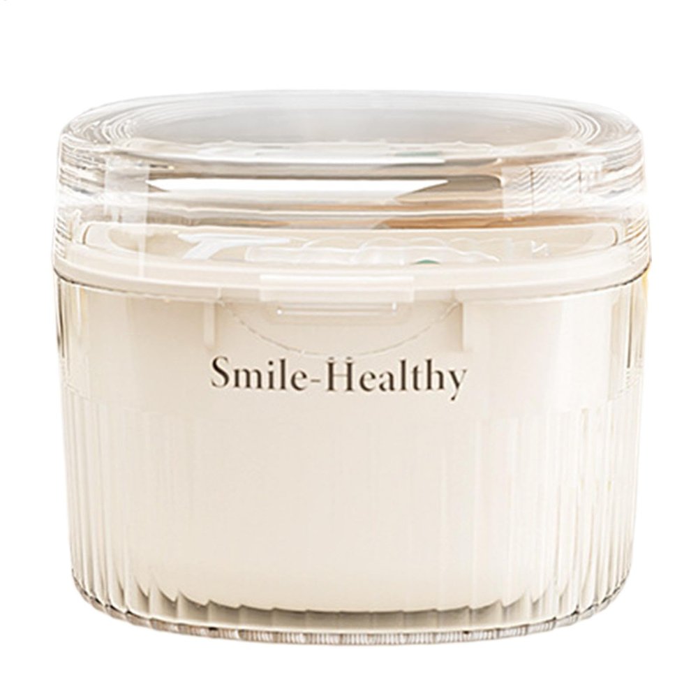 Denture Soaking Box - Transparent Braces Cleaning Box | Portable Denture Baths Denture Box Hygienic Storage Solution for Oral Care