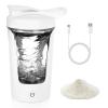 AOOWU Protein Shaker Bottle, 450ML USB C Rechargeable Electric Protein Shake Bottle, Made with Tritan, BPA Free, Leakproof Shaker Bottle Mixer, Portable Mixer Cup, Protein & Supplement Shaker Bottle view 1