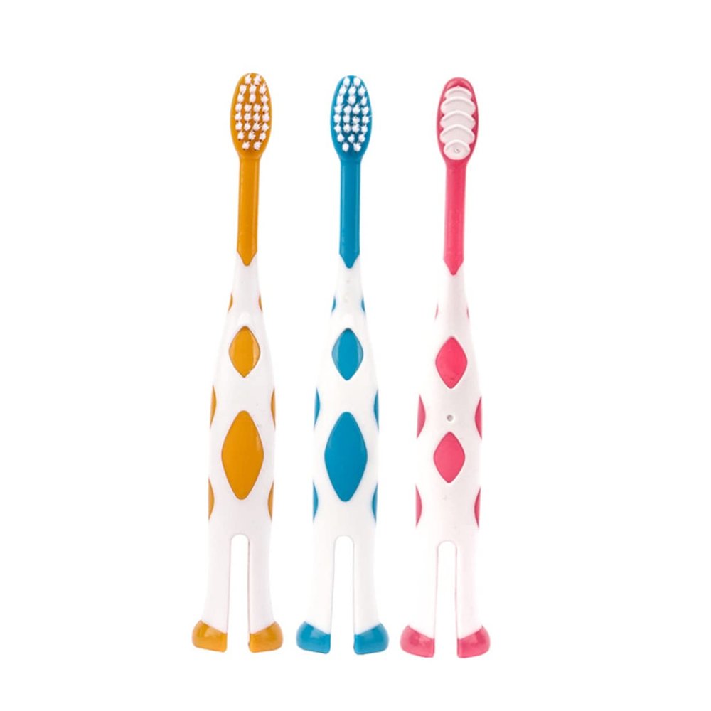 Healeved 6pcs Kids Toothbrush Set with Soft Bristles for Comfortable Cleaning, Plastic Non-Slip Handle Design, Suitable for Children Aged 2-5, Bathroom Accessories for Daily Dental Care