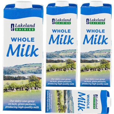 LAKE Whole Milk 1000 Mililiter x 4 Packs