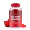 Creatine Monohydrate Gummy Bears - 5000 mg Creatine with BCAAs & L-Carnitine per Dose - for Muscle Building - Sugar Free, Anti-Melt Formula, Vegan, Gluten Free - 30 Servings (90 Count, Strawberry) view 1