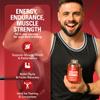 Creatine Monohydrate Gummy Bears - 5000 mg Creatine with BCAAs & L-Carnitine per Dose - for Muscle Building - Sugar Free, Anti-Melt Formula, Vegan, Gluten Free - 30 Servings (90 Count, Strawberry) view 3